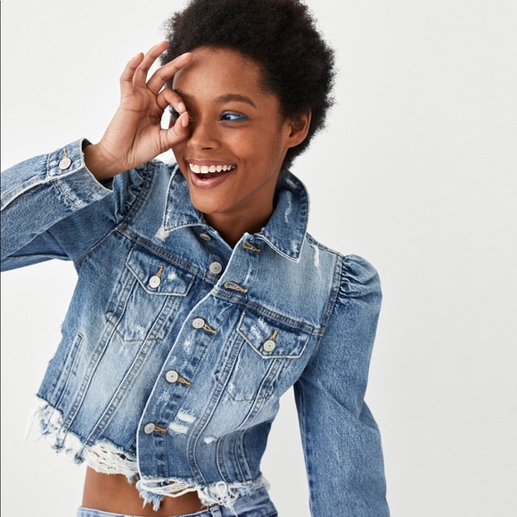 Zara Cropped Denim Jacket - Picture 3 of 7